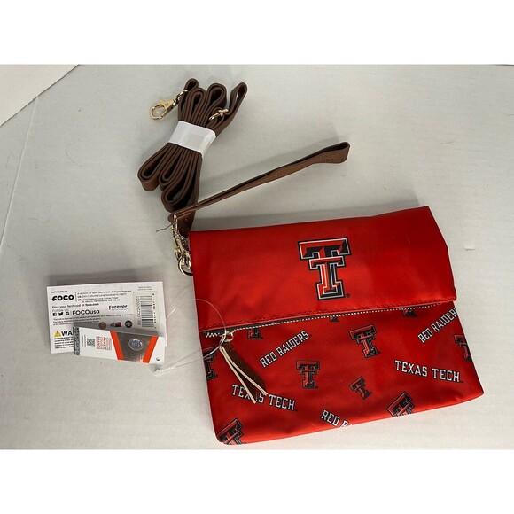 Women's Texas Tech Red Raiders Crossbody Purse Handbag Football NEW Clutch FoCo - Picture 1 of 6